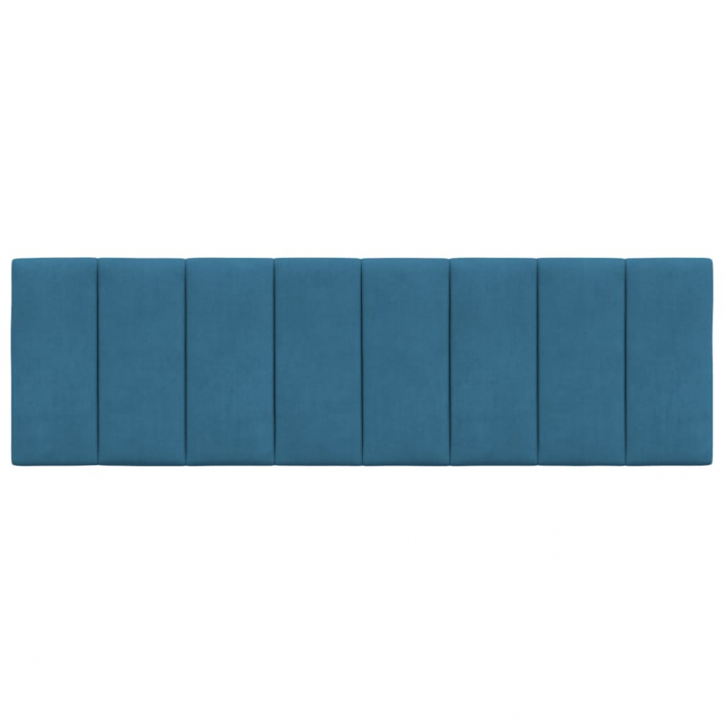 Kopfteil-Kissen Blau 160 cm Samt