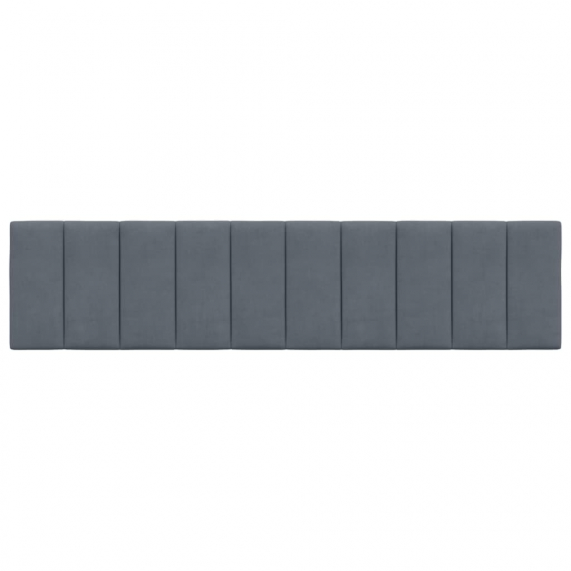Kopfteil-Kissen Dunkelgrau 200 cm Samt