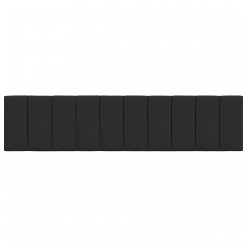 Kopfteil-Kissen Schwarz 200 cm Samt