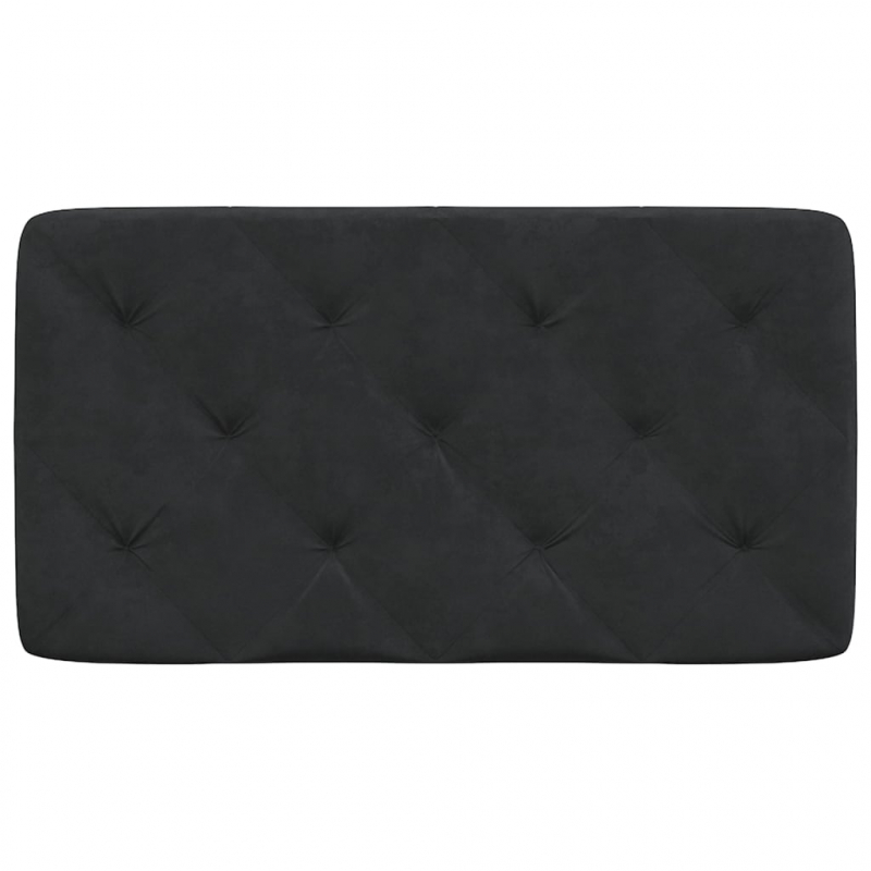 Kopfteil-Kissen Schwarz 90 cm Samt