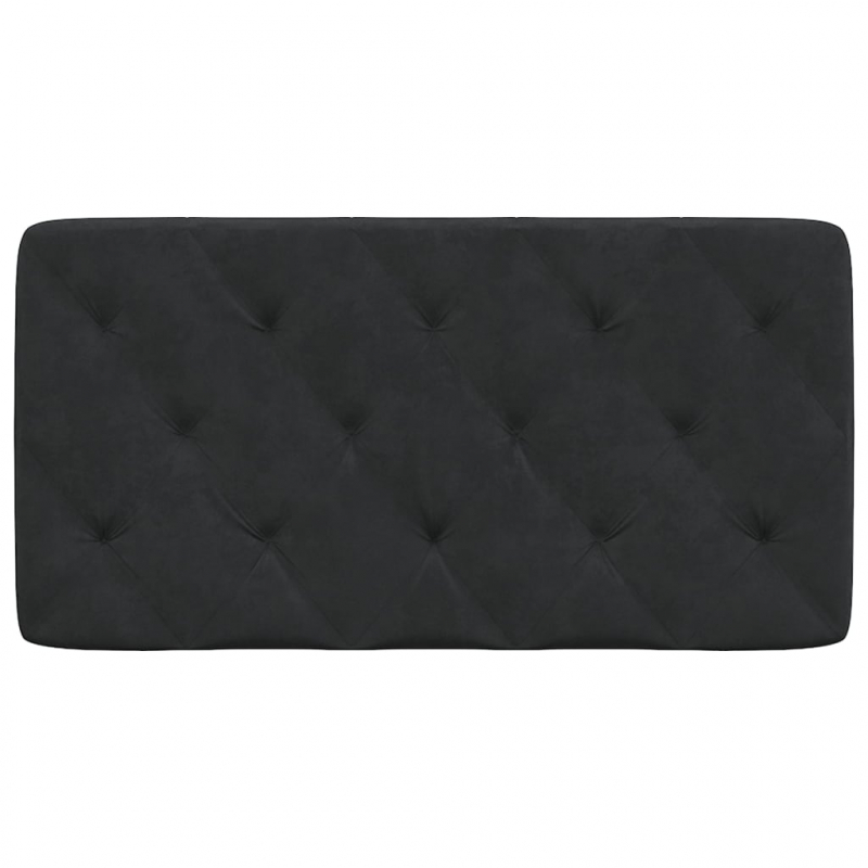Kopfteil-Kissen Schwarz 100 cm Samt
