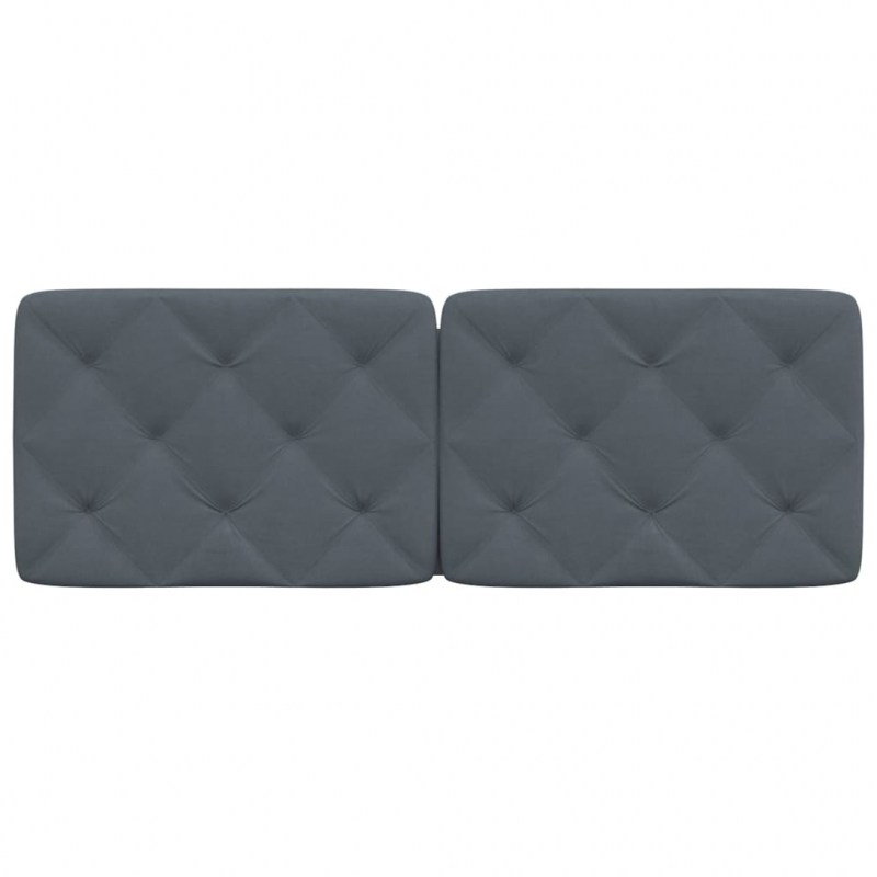 Kopfteil-Kissen Dunkelgrau 120 cm Samt