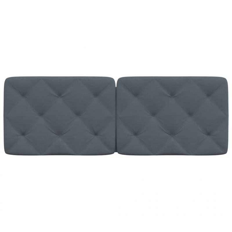 Kopfteil-Kissen Dunkelgrau 140 cm Samt