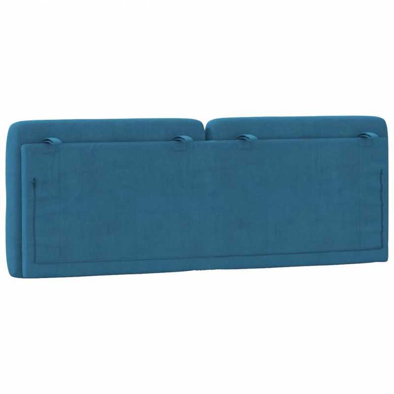 Kopfteil-Kissen Blau 140 cm Samt
