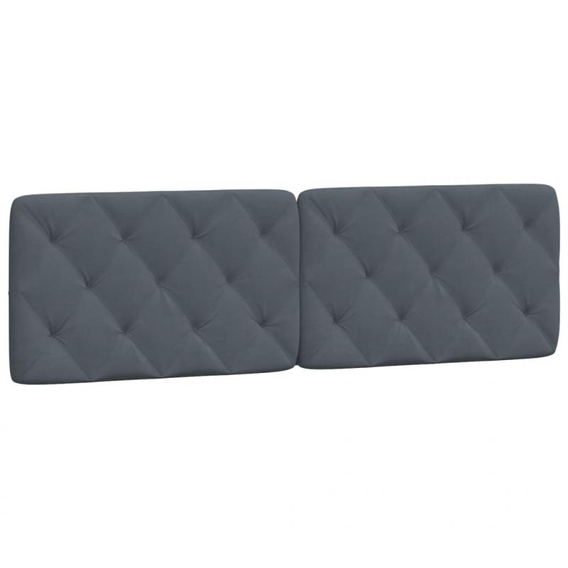 Kopfteil-Kissen Dunkelgrau 160 cm Samt