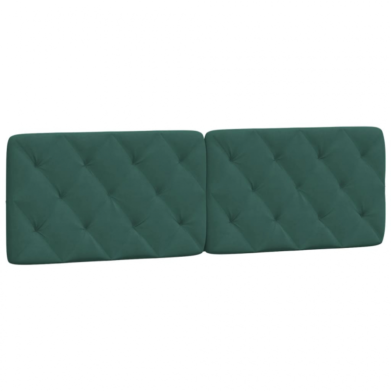 Kopfteil-Kissen Dunkelgrün 160 cm Samt
