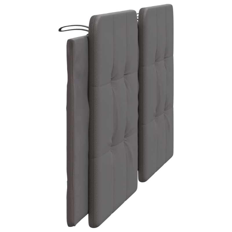 Kopfteil-Kissen Grau 180 cm Kunstleder