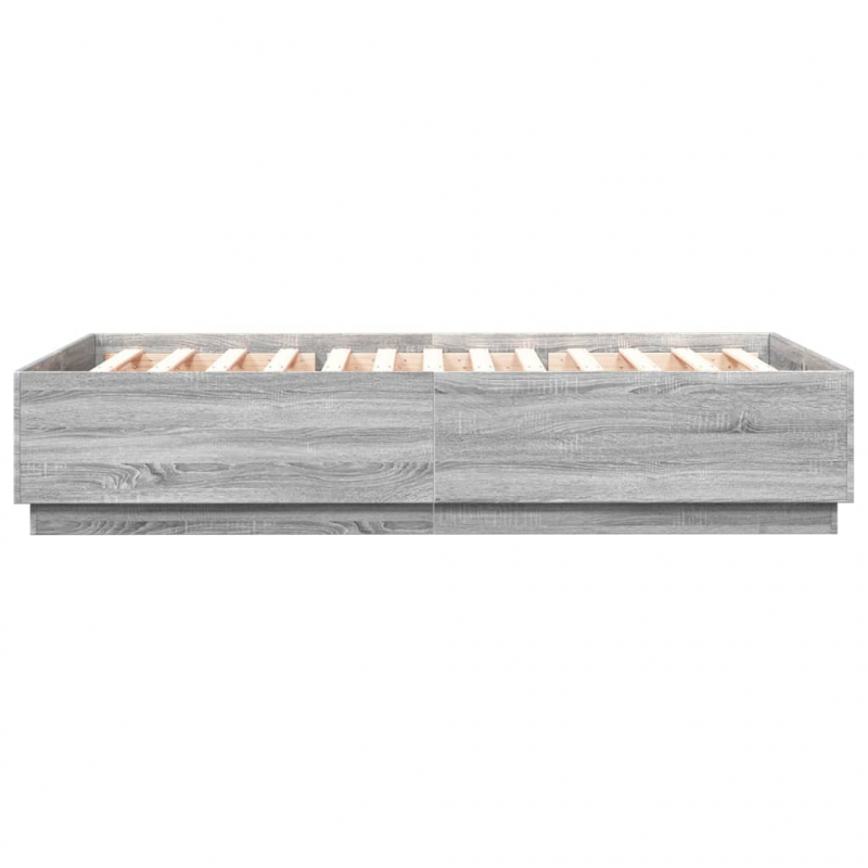Bettgestell Grau Sonoma 150x200 cm Holzwerkstoff