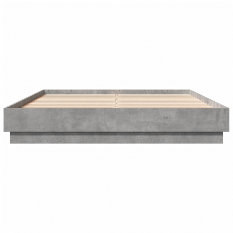 Bettgestell Betongrau 160x200 cm Holzwerkstoff