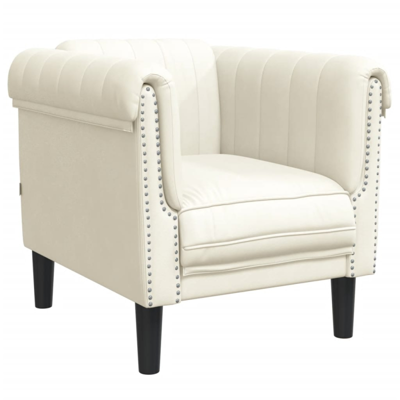 3-tlg. Sofagarnitur Creme Samt