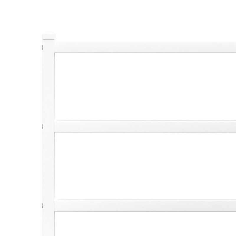 Bettgestell mit Kopfteil Metall Weiß 150x200 cm