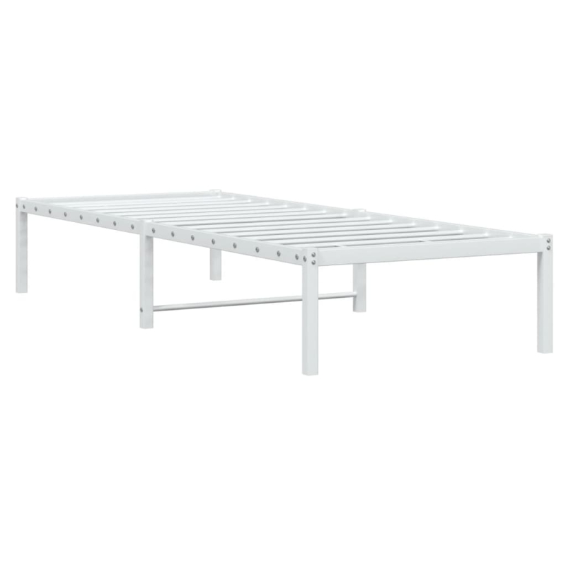 Bettgestell Metall Weiß 75x190 cm