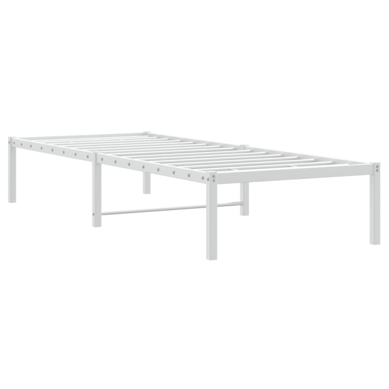Bettgestell Metall Weiß 75x190 cm