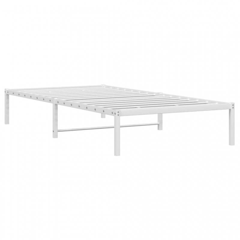 Bettgestell Metall Weiß 107x203 cm