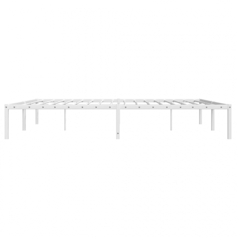 Bettgestell Metall Weiß 183x213 cm