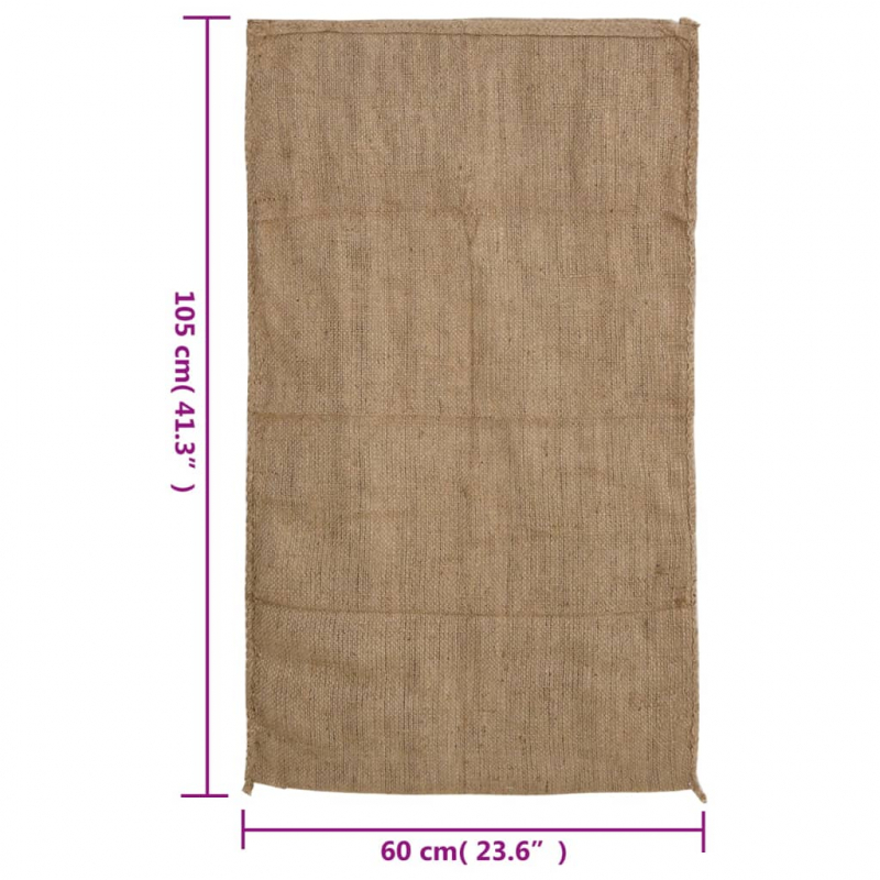 Jutesäcke 5 Stk. 60x105 cm 100% Jute 340 g/m²