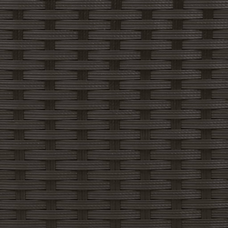 Gartensofa 2-Sitzer mit Dach und Hockern Schwarz Poly Rattan