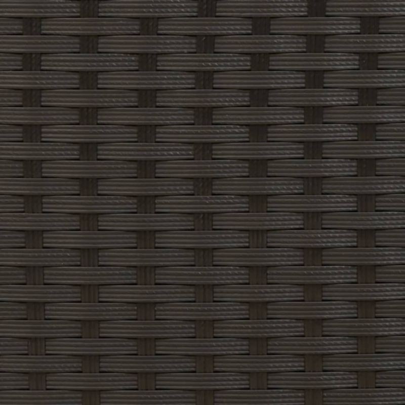 Gartensofa 2-Sitzer mit Hockern Schwarz Poly Rattan