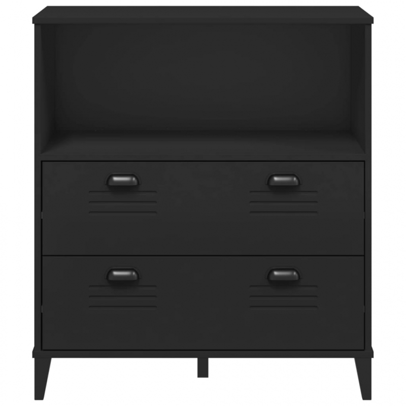 Bücherschrank VIKEN Schwarz 80x40x90 cm Holzwerkstoff