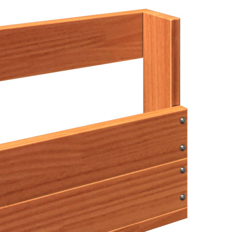 Wand-Schuhregale 2 Stk. Wachsbraun 110x8,5x23,5 cm Massivholz