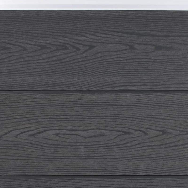 Zaunelement-Set Grau 353x186 cm WPC