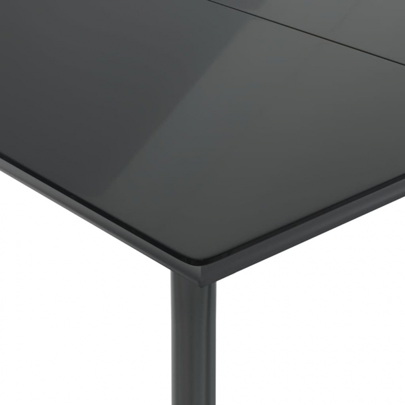 3-tlg. Bistro-Set mit Kissen Grau Poly Rattan