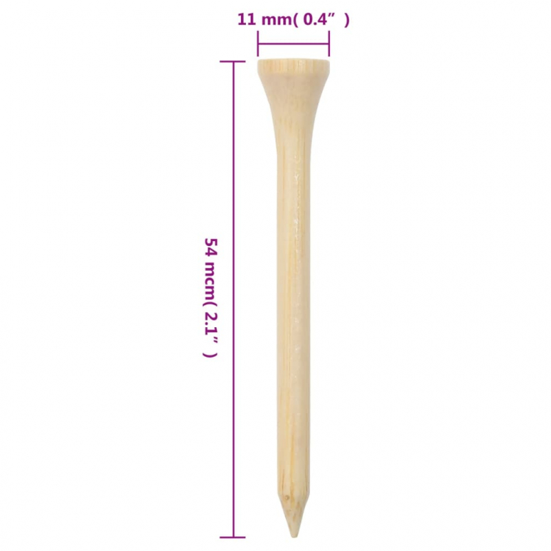 Golf-Tees 1000 Stk. 54 mm Bambus