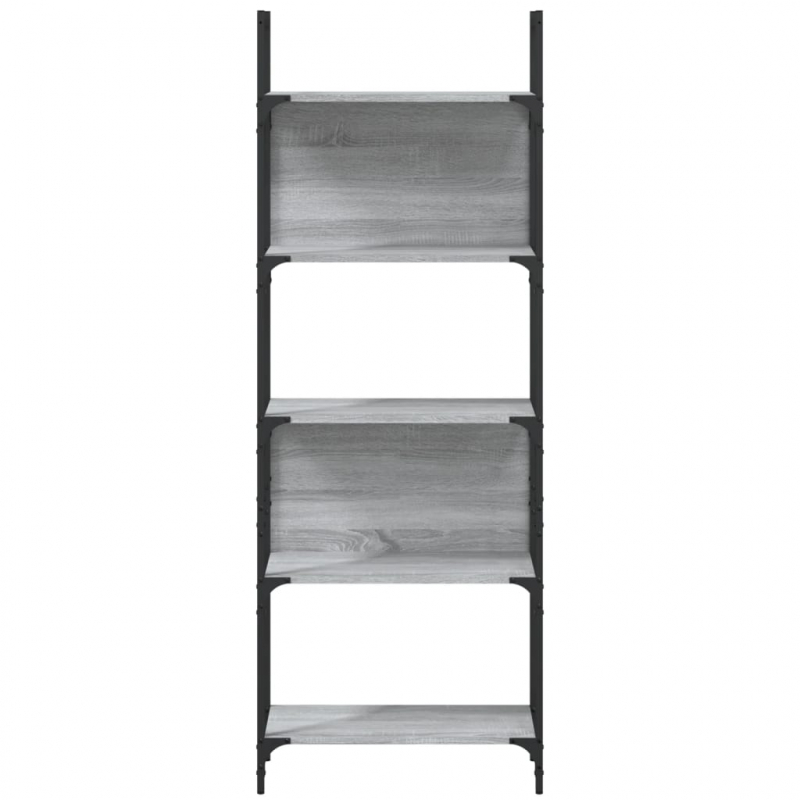 Bücherregal 5 Böden Grau Sonoma 60,5x24x166,5 cm Holzwerkstoff