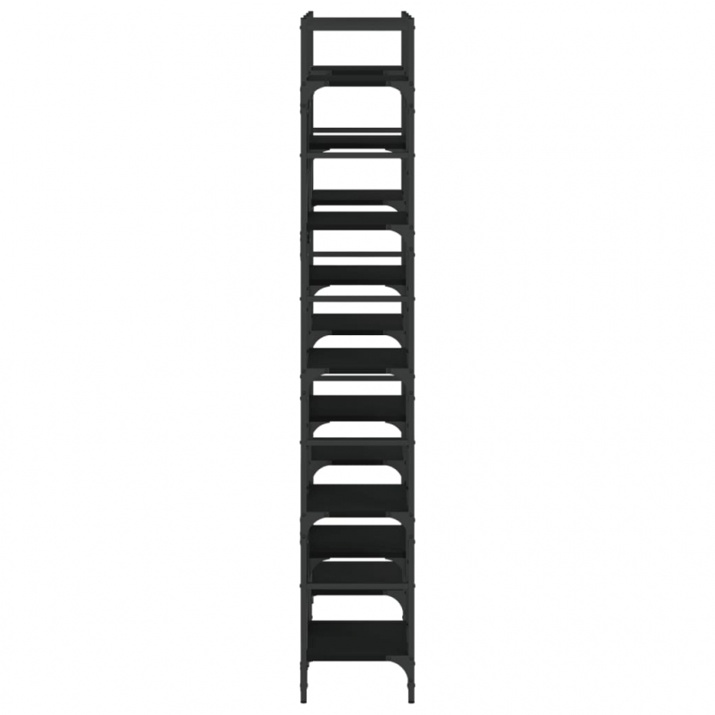 Bücherregal Schwarz 127,5x28,5x172,5 cm Holzwerkstoff