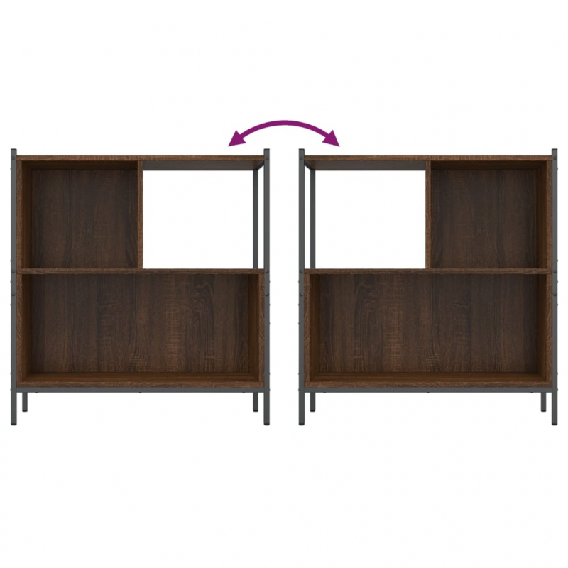 Bücherregal Braun Eichen-Optik 72x28x77,5 cm Holzwerkstoff