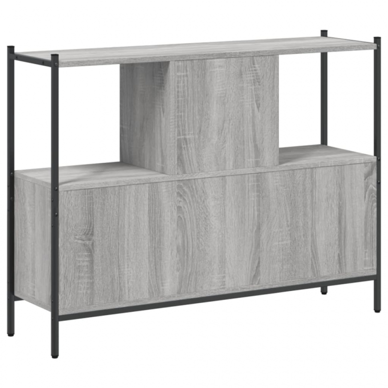 Bücherregal Grau Sonoma 102x28x77,5 cm Holzwerkstoff