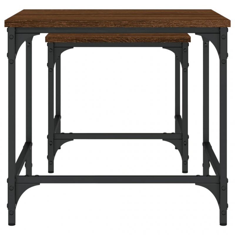 Satztische 2 Stk. Braun Eichen-Optik Holzwerkstoff