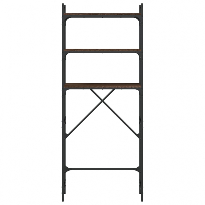 Waschmaschinenregal Braun Eichen-Optik 67x25x163 cm