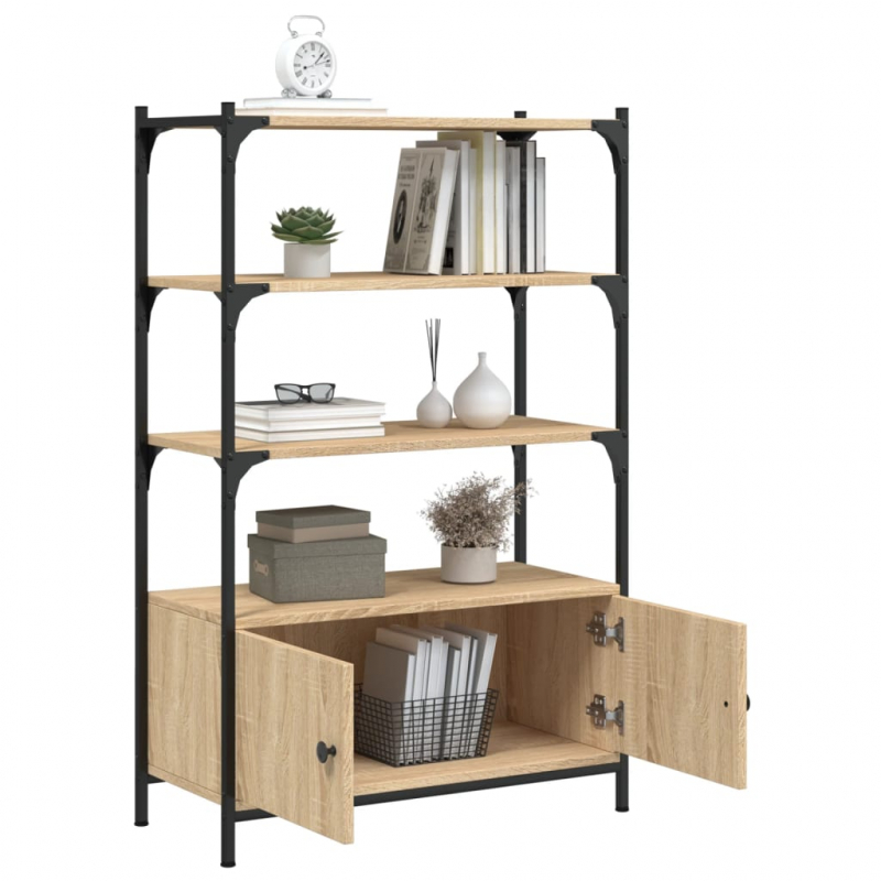 Bücherregal 3 Böden Sonoma-Eiche 70x30x109,5 cm Holzwerkstoff