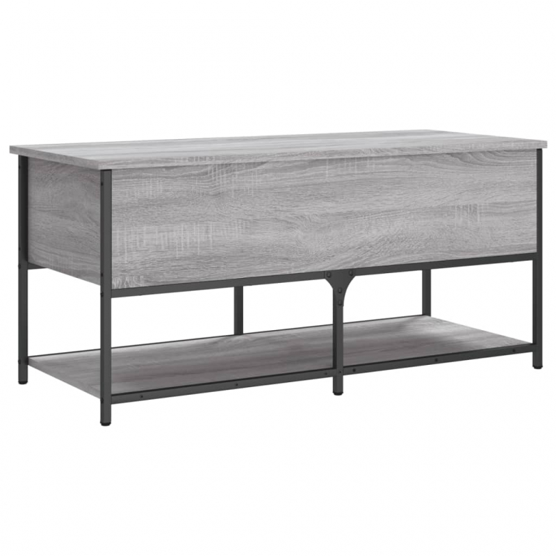 Sitzbank mit Stauraum Grau Sonoma 100x42,5x47 cm Holzwerkstoff