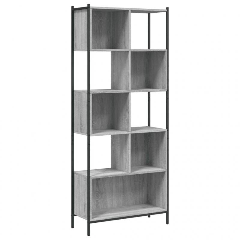 Bücherregal Grau Sonoma 72x28x172 cm Holzwerkstoff