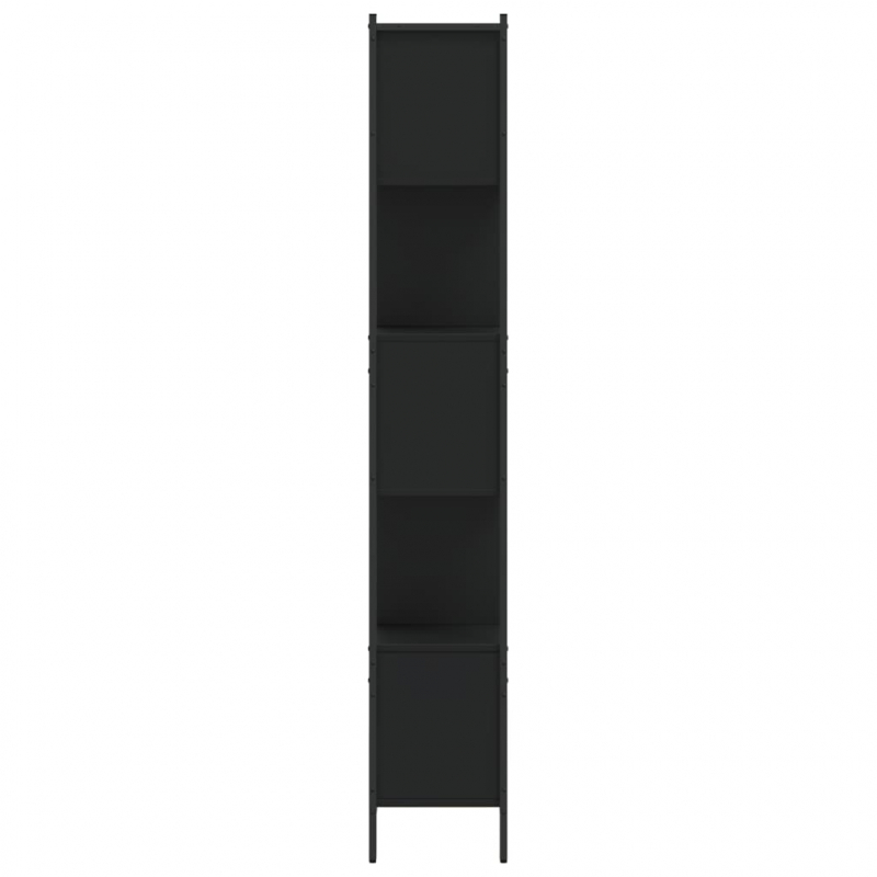 Bücherregal Schwarz 102x28x172 cm Holzwerkstoff