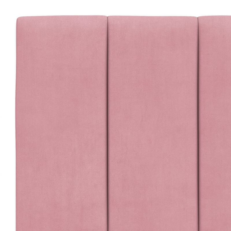 Bettgestell mit Kopfteil Rosa 90x190 cm Samt