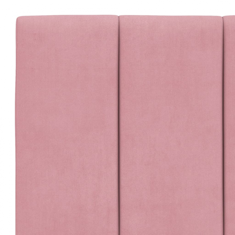 Bettgestell mit Kopfteil Rosa 100x200 cm Samt