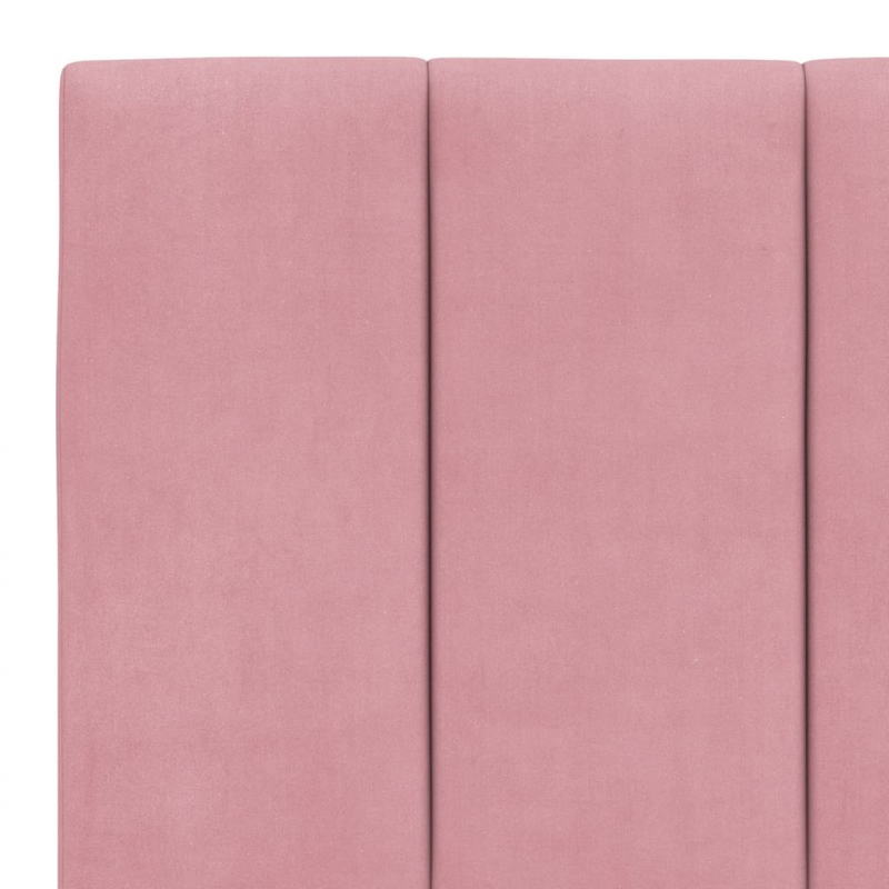 Bettgestell mit Kopfteil Rosa 200x200 cm Samt