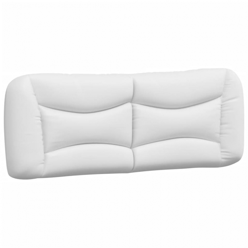 Bettgestell mit Kopfteil Weiß 120x200 cm Kunstleder