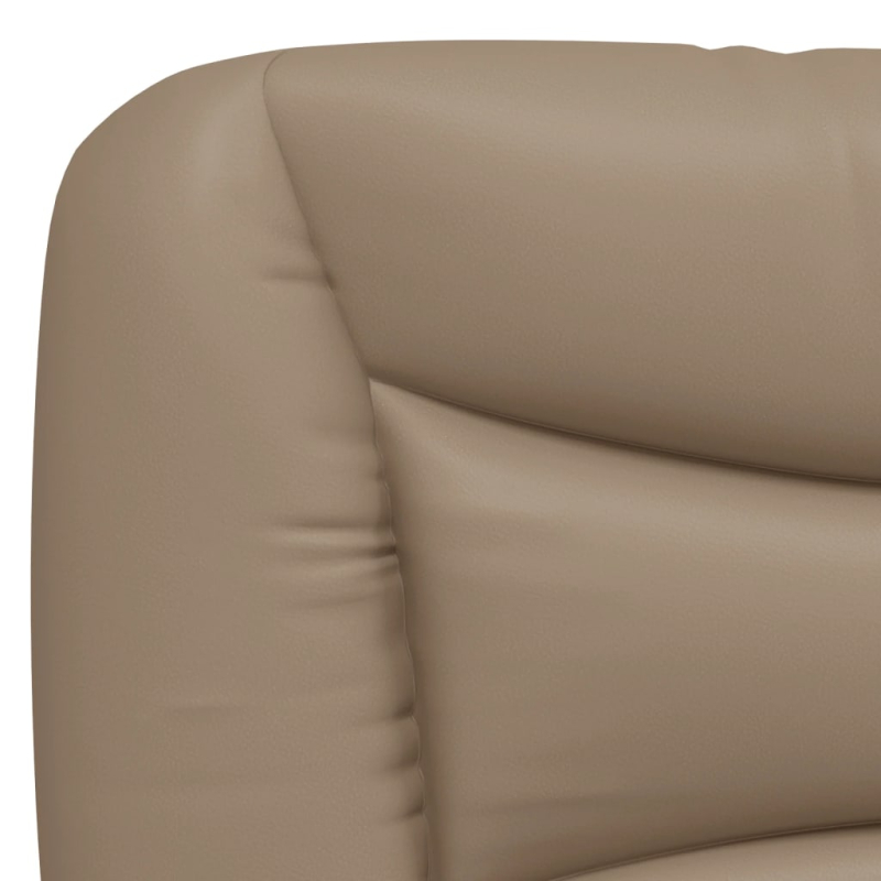 Bettgestell mit Kopfteil Cappuccino-Braun 180x200 cm Kunstleder