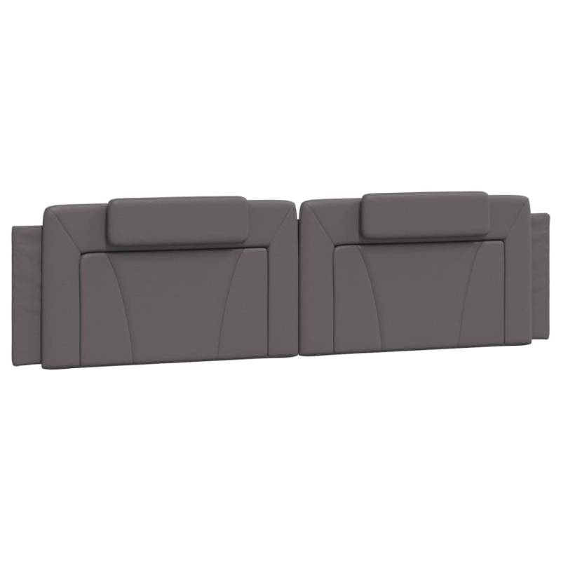Bettgestell mit Kopfteil Grau 200x200 cm Kunstleder