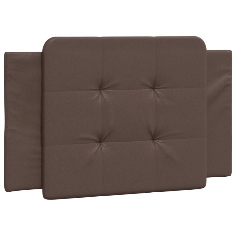 Bettgestell mit Kopfteil Braun 90x190 cm Kunstleder