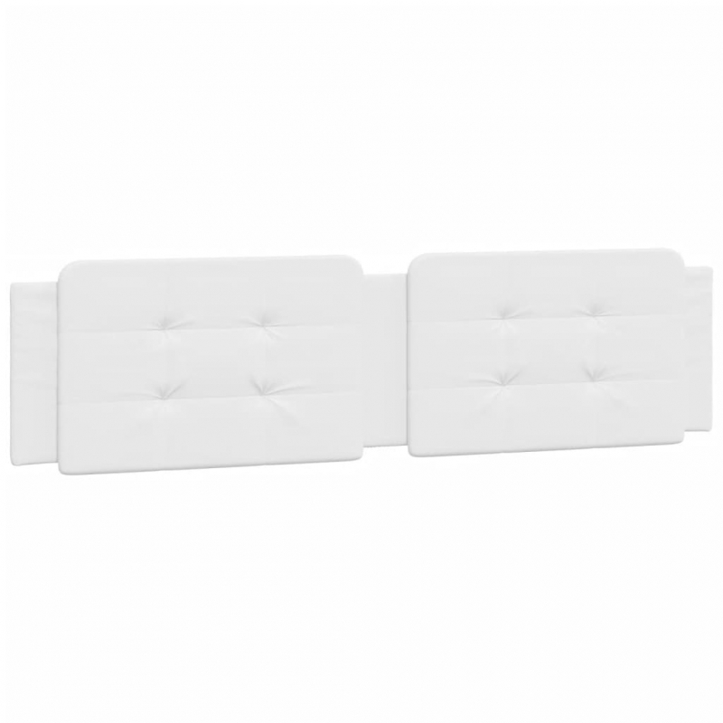 Bettgestell mit Kopfteil Weiß 160x200 cm Kunstleder