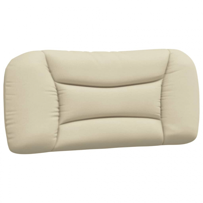 Bett mit Matratze Creme 90x200 cm Stoff
