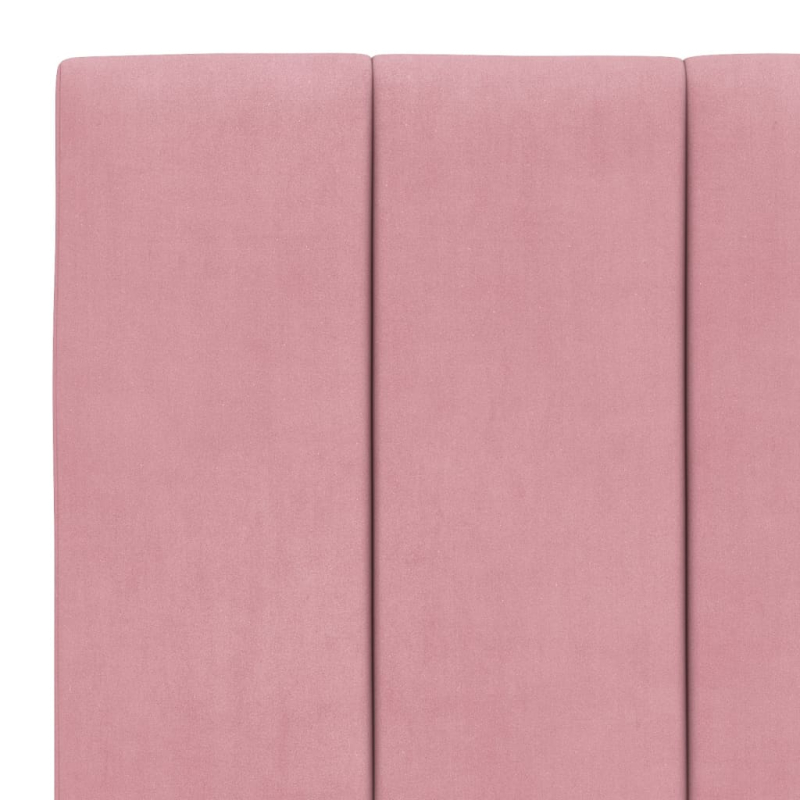 Bett mit Matratze Rosa 80x200 cm Samt