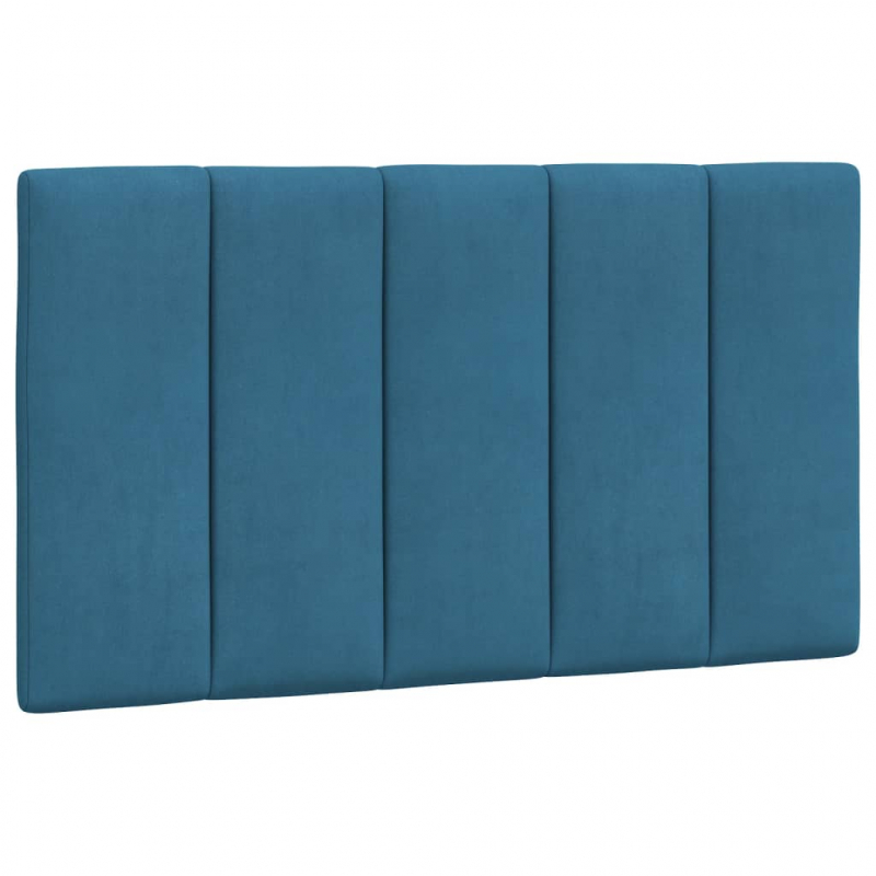 Bett mit Matratze Blau 90x190 cm Samt