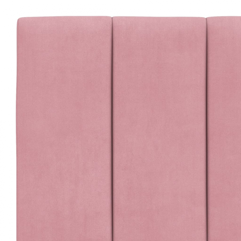 Bett mit Matratze Rosa 90x190 cm Samt