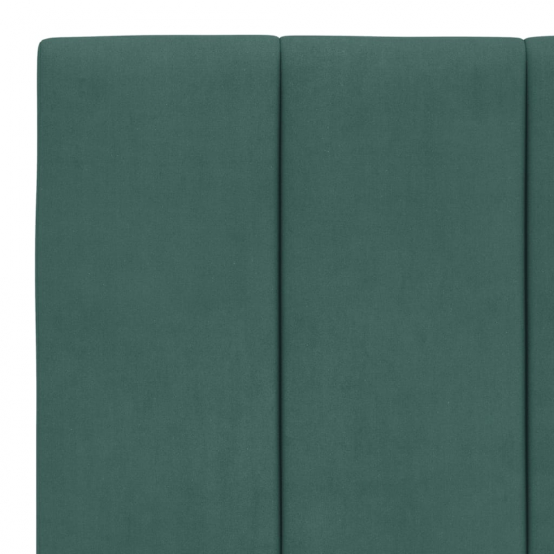 Bett mit Matratze Dunkelgrün 100x200 cm Samt